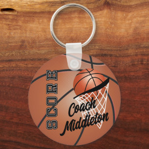 Personalize Basketball  Key Ring