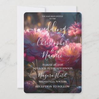 PERSONALIZE: Beautiful Vibrant Ethereal Flowers Invitation