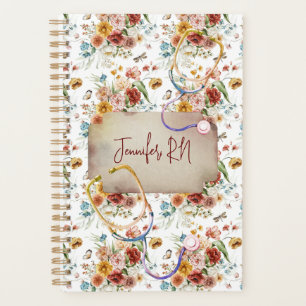 Personalize Boho Floral Nurse Graduation Gift  Planner