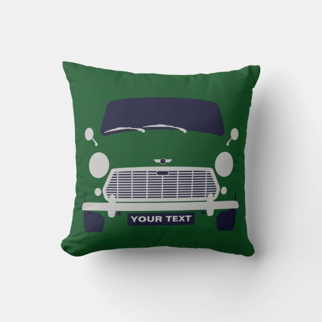 Personalize British original classic Mini car Cushion (Front)
