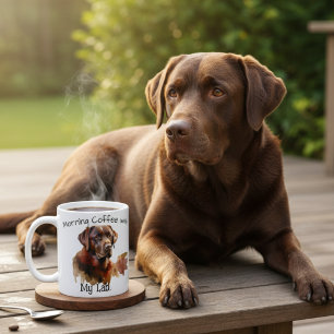 PERSONALIZE  Brown Labrador Watercolor Coffee Mug
