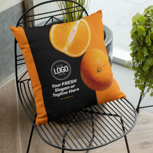 Personalize Business   Orange Company Cushion