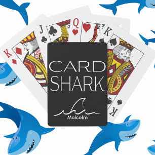 Personalize Card Shark black&white Game On