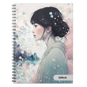 PERSONALIZE: Chinese Girl in pastel Notebook