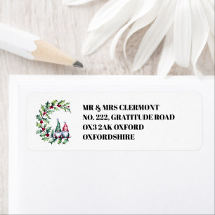 Personalize Christmas Gnomes On Holly Twig Labels