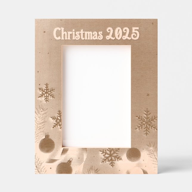 Personalize Christmas Laser Etched Picture Frame (Front)