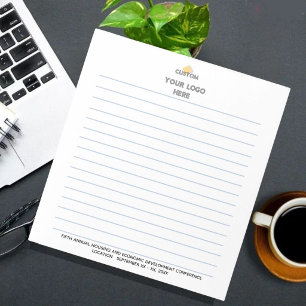Personalize: Conference Logo Lined   Notepad