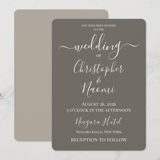 PERSONALIZE - Create Your Own Customised Wedding Invitation (Front/Back)