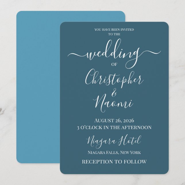 PERSONALIZE - Create Your Own Customised Wedding Invitation (Front/Back)