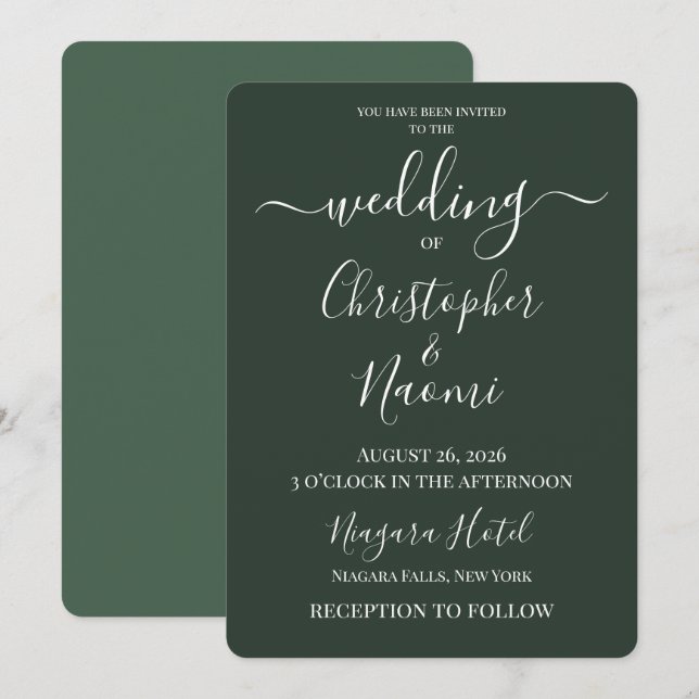 PERSONALIZE - Create Your Own Customised Wedding Invitation (Front/Back)