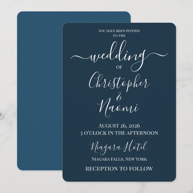 PERSONALIZE - Create Your Own Customised Wedding Invitation (Front/Back)