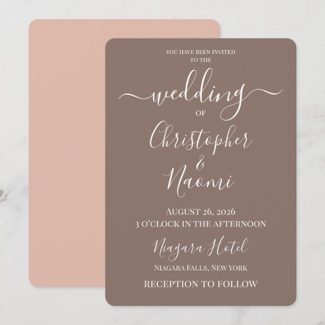 PERSONALIZE - Create Your Own Customised Wedding Invitation (Front/Back)