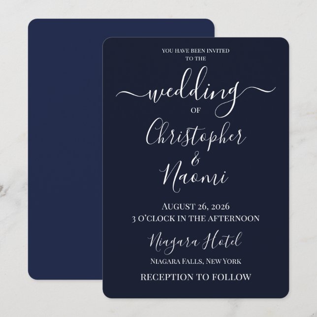 PERSONALIZE - Create Your Own Customised Wedding Invitation (Front/Back)