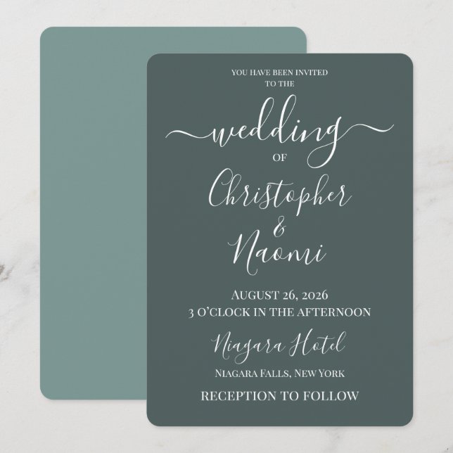 PERSONALIZE - Create Your Own Customised Wedding Invitation (Front/Back)