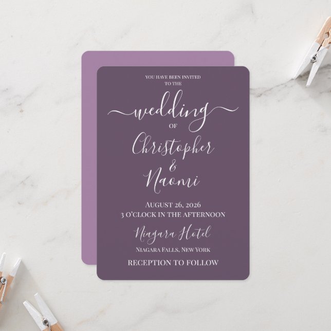 PERSONALIZE - Create Your Own Customised Wedding Invitation (Front/Back In Situ)