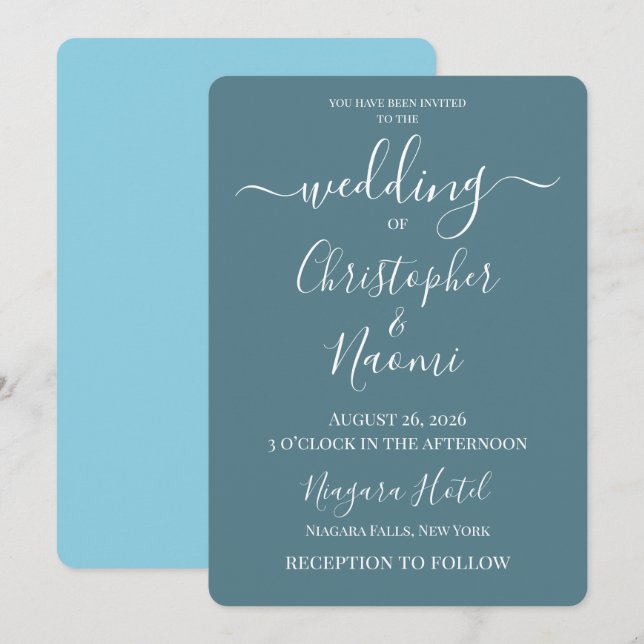 PERSONALIZE - Create Your Own Customised Wedding Invitation (Front/Back)
