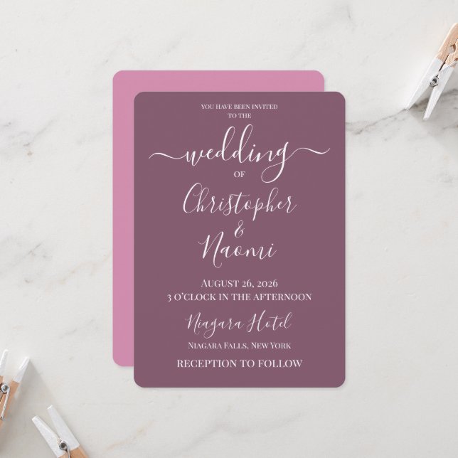 PERSONALIZE - Create Your Own Customised Wedding Invitation (Front/Back In Situ)