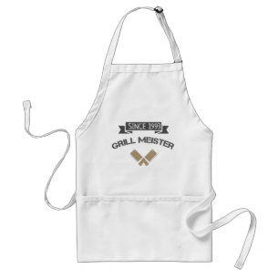 Personalize Custom DOB DAD Date Grill Meister Standard Apron