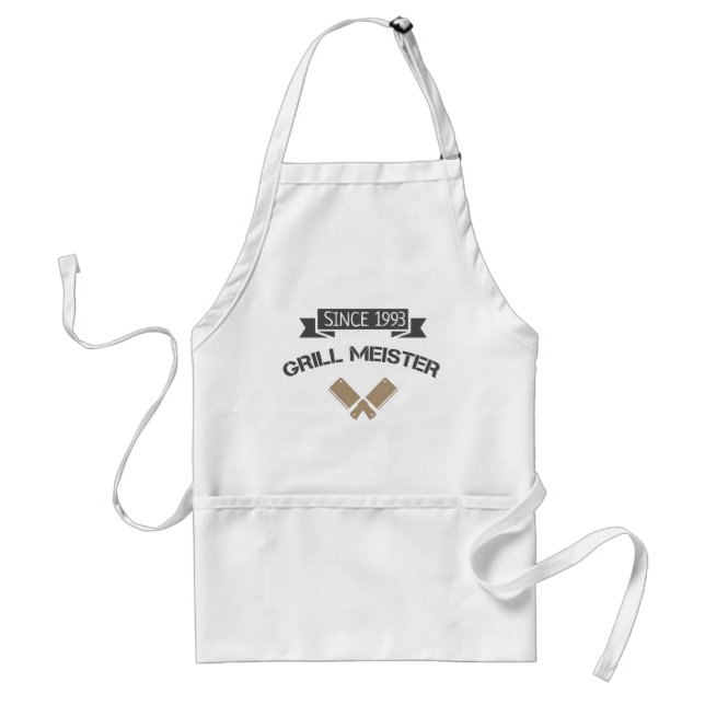 Personalize Custom DOB DAD Date Grill Meister Standard Apron (Front)