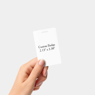 personalize custom simple 2.13" x 3.38" Vertical ID Badge