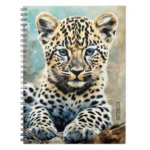 PERSONALIZE Cute Leopard Cub Notebook
