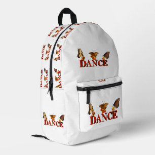 Personalize Dance sign with butterflies  Printed Backpack
