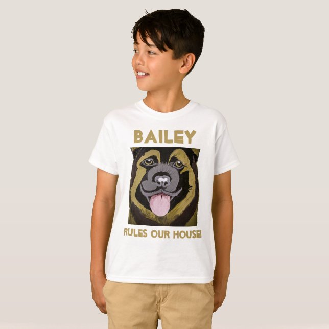 Personalize Dog’s Name and Photo  T-Shirt (Front Full)