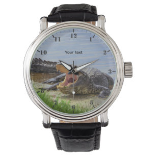 Personalize Florida alligator with open mouth  Watch