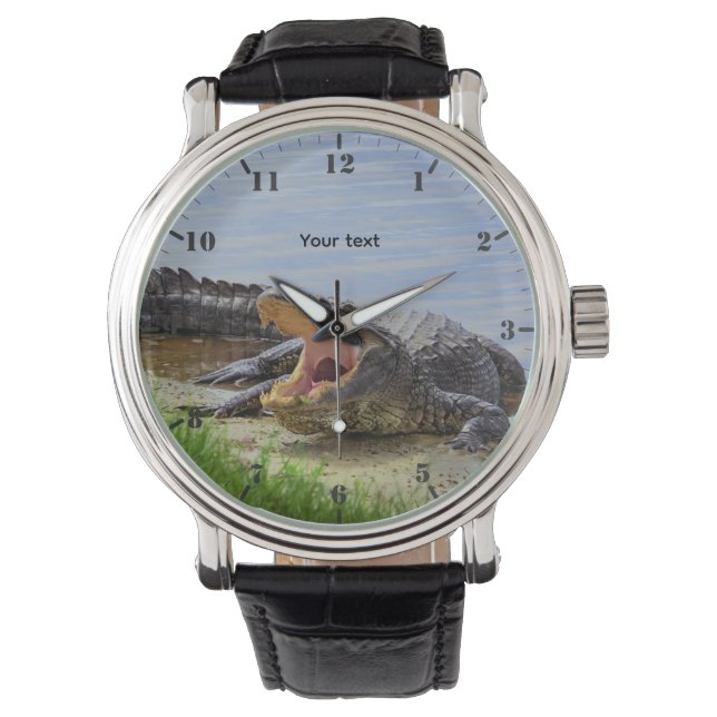 Personalize Florida alligator with open mouth  Watch (Front)
