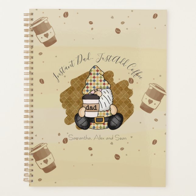 Personalize for Coffee Lover Dad | Vintage Planner (Front)