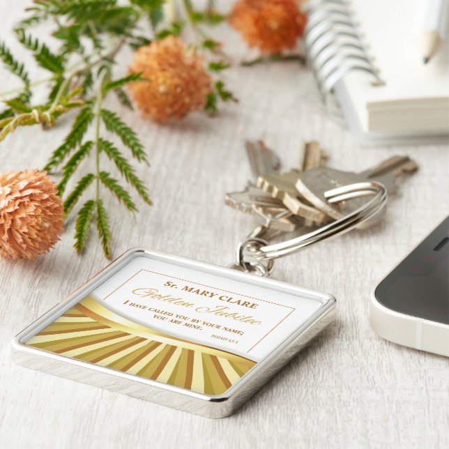 Personalize, Golden Jubilee of Religious Life Key Ring (Side)
