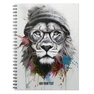 PERSONALIZE: Hipster Lion   Notebook Journal 