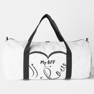 Personalize I Love My BFF • You = ♥ Duffle Bag