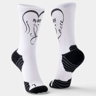 Personalize I Love My BFF • You = ♥ Socks