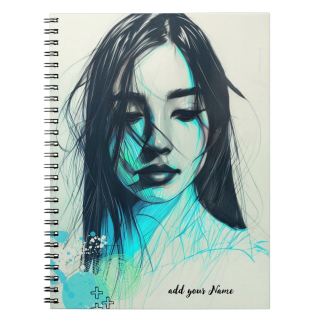 PERSONALIZE: Illustrated Portrait | Notebook (Front)