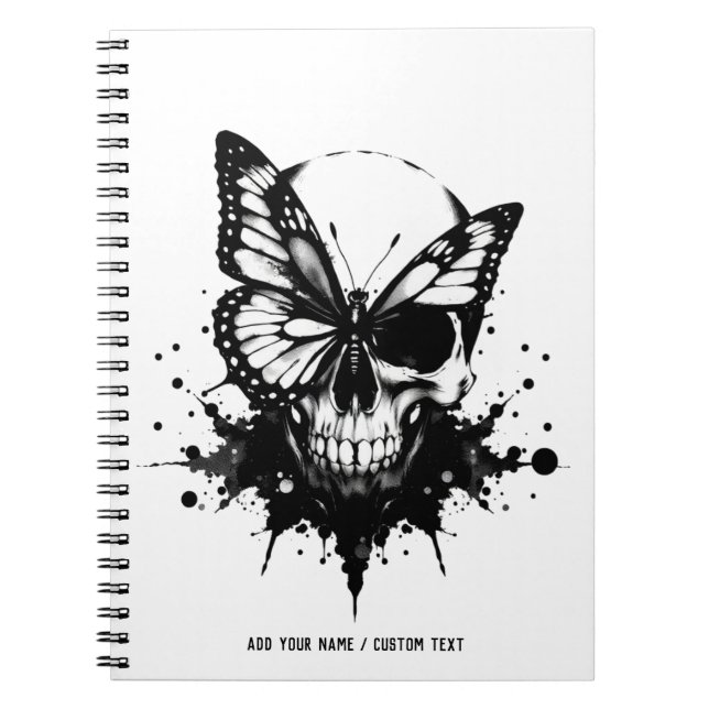 PERSONALIZE: Ink Blot Test Skull | Notebook  (Front)