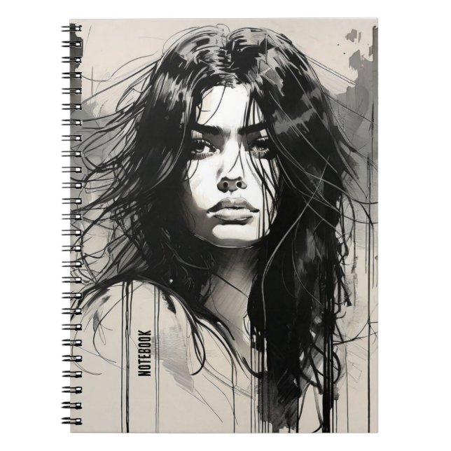 PERSONALIZE: Ink Portrait | Notebook Journal (Front)