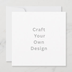 Personalize Invitation, Size: 5.25" x 5.25 White 