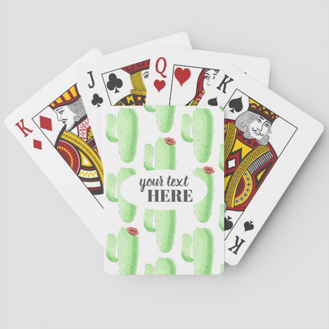Personalize It! Cactus Themed Playing Cards (Back)