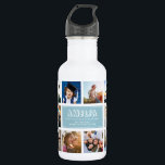 Personalize Kid Child Name Instagram Photo Collage 532 Ml Water Bottle<br><div class="desc">Modern, personalized Instagram photo collage water bottle for the best Back to School day Ever. A perfect gift also for a child's birthday! She'll love carrying his favorite people around wherever he goes and it will help ease anxiety over the first day of school. This is the dusty blue version....</div>
