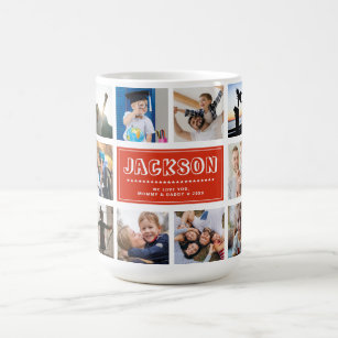Personalize Kid Child Name Instagram Photo Collage Coffee Mug
