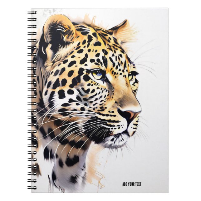 PERSONALIZE Leopard Notebook Journal (Front)