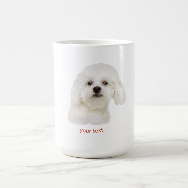 Personalize Maltese puppy Coffee Mug (Center)