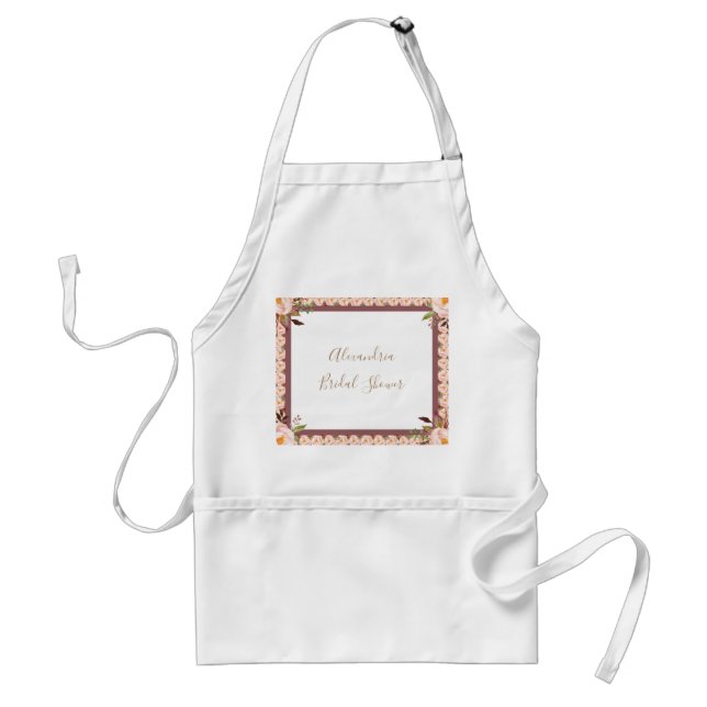 Personalize Me! Bridal Shower Apron-Autographable  Standard Apron (Front)