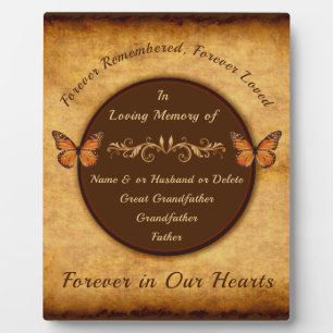 Personalize Memorial Gift Ideas for Loss of Father Plaque