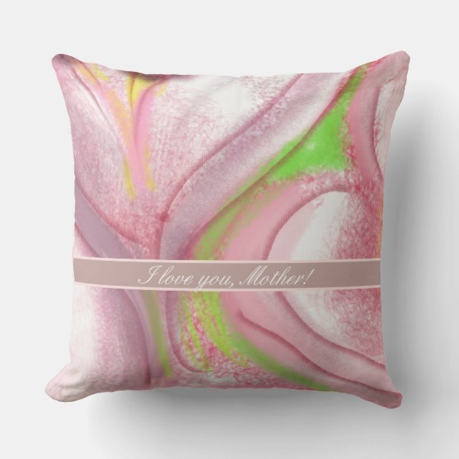 Personalize Modern Beautiful Mother’s Day Throw Pi Cushion (Front)
