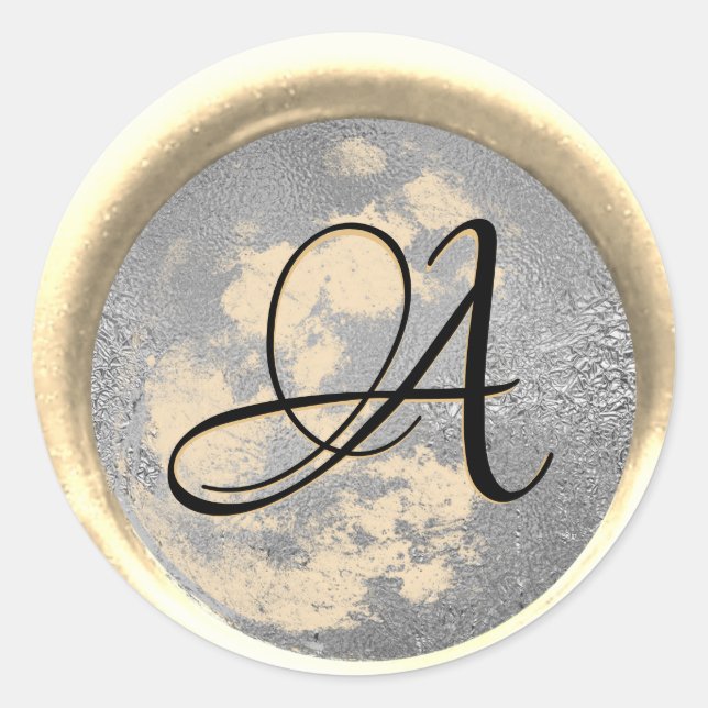 *~* PERSONALIZE Monogram Silver plus Gold Wax Seal (Front)