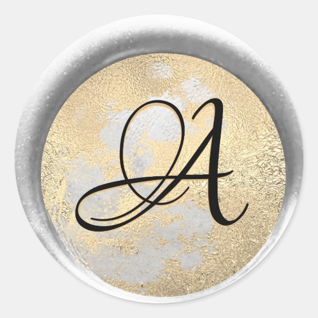 *~* PERSONALIZE Monogram Silver plus Gold Wax Seal (Front)