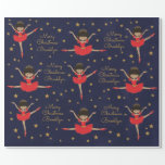 Personalize Multicultural Christmas Ballerina Wrapping Paper<br><div class="desc">Personalize Christmas Ballerina. Gift wrap for the dancer on your Christmas list. Please check out more of my personalized products!</div>