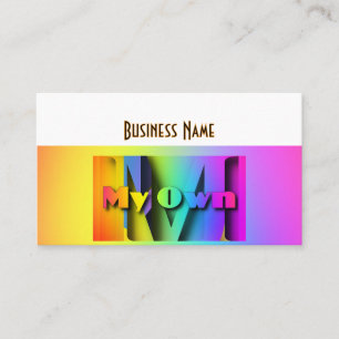 Personalize My Own  Rainbow  Business Card